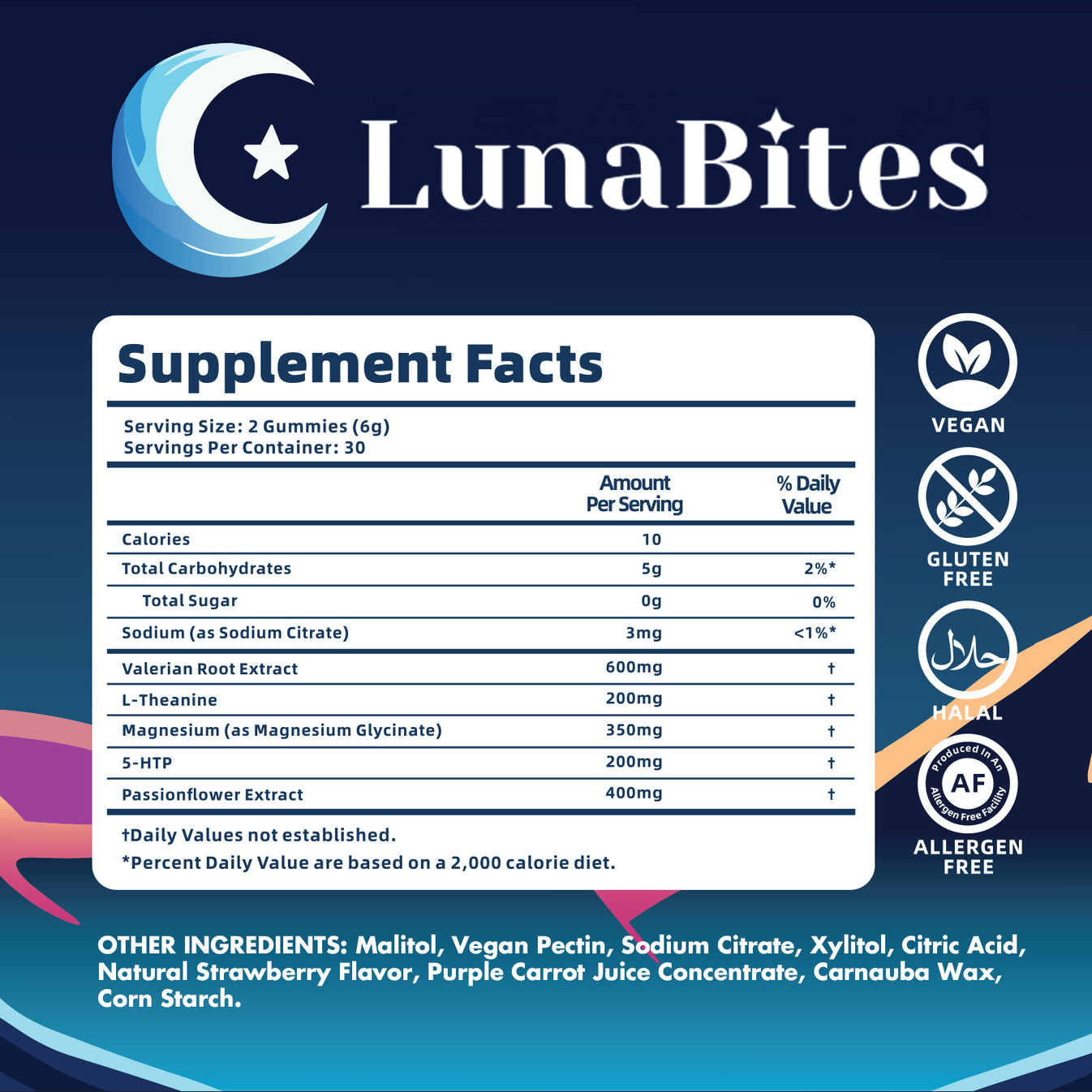 LunaBites Natural Sleep Gummies